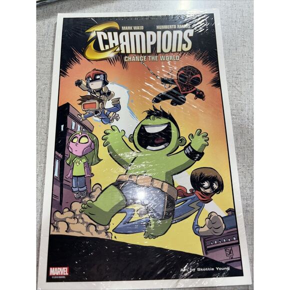 CHAMPIONS Change the World, SKOTTIE YOUNG LITHOGRAPH Comic (Bundle Of 20) Sealed